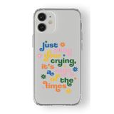 Multitronic Iphone 12 Mini ile Uyumlu Stop Crying Tasarım Baskılı Şeffaf Kılıf