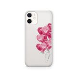 Multitronic iPhone 12 Mini Uyumlu Kalpli Balonlar Tasarım Baskılı Şeffaf Kılıf