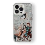 Multitronic iPhone 13 Pro ile Uyumlu Demon Slayer 2 Tasarım Baskılı Şeffaf Kılıf