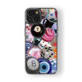 Multitronic Iphone 14 ile Uyumlu Bilardo Topları Tasarım Baskılı Şeffaf Kılıf
