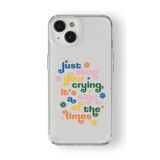 Multitronic iPhone 15 Plus ile Uyumlu Stop Crying Tasarım Baskılı Şeffaf Kılıf
