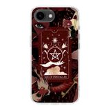 Multitronic iPhone 16E ile Uyumlu Tarot Kart Desenli Şeffaf Telefon Kılıfı