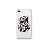 Multitronic iPhone 6 Plus / 6s Plus ile Uyumlu Kinda Sweet Kinda Wild Desenli Şeffaf Telefon Kılıfı