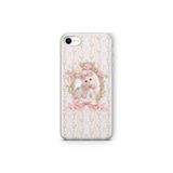 Multitronic iPhone 6 Plus / 6s Plus ile Uyumlu Pembe Fiyonklu Kedi Desenli Şeffaf Telefon Kılıfı