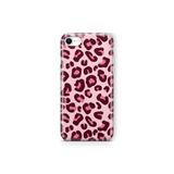 Multitronic iPhone 6 Plus / 6s Plus ile Uyumlu Pembe Leopar Desenli Şeffaf Telefon Kılıfı