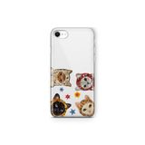 Multitronic iPhone 6 Plus / 6s Plus ile Uyumlu Sevimli Kediler Desenli Şeffaf Telefon Kılıfı
