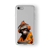 Multitronic Iphone 6 Plus Ve 6s Plus ile Uyumlu 3d Maymun Tasarım Baskılı Şeffaf Kılıf