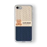 Multitronic Iphone 6 Plus Ve 6s Plus ile Uyumlu Cute Bear Tasarım Baskılı Şeffaf Kılıf