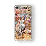 Multitronic Iphone 6 Plus ve 6s Plus ile Uyumlu Disney Princess Tasarım Baskılı Şeffaf Kılıf