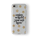 Multitronic Iphone 6 Plus ve 6s Plus ile Uyumlu Enjoy Tasarım Baskılı Şeffaf Kılıf