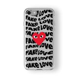 Multitronic Iphone 6 Plus Ve 6s Plus ile Uyumlu Fake Love Tasarım Baskılı Şeffaf Kılıf