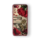 Multitronic Iphone 6 Plus ve 6s Plus ile Uyumlu Kırmızı Güller Tasarım Baskılı Şeffaf Kılıf