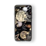 Multitronic Iphone 6 Plus ve 6s Plus ile Uyumlu Moon and Saturn Tasarım Baskılı Şeffaf Kılıf