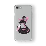 Multitronic Iphone 6 Plus Ve 6s Plus ile Uyumlu Pembe Yılan Tasarım Baskılı Şeffaf Kılıf