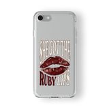 Multitronic Iphone 6 Plus ve 6s Plus ile Uyumlu Ruby Lips Tasarım Baskılı Şeffaf Kılıf