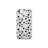 Multitronic iPhone 6 Plus ve 6s Plus ile Uyumlu, Siyah Çiçek Desenli, Şeffaf Telefon Kılıfı