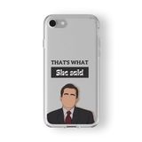 Multitronic Iphone 6 Plus ve 6s Plus ile Uyumlu The Office Michael Scott Tasarım Baskılı Şeffaf Kılıf