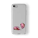 Multitronic iPhone 6 Plus ve 6s Plus Uyumlu Donut Tasarım Baskılı Şeffaf Kılıf