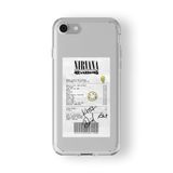 Multitronic iPhone 6 Plus ve 6s Plus Uyumlu Nirvana Nevermind Albüm Fişi Tasarım Baskılı Şeffaf Kılıf