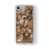 Multitronic iPhone 6 Plus ve 6s Plus Uyumlu Vintage Butterfly Tasarım Baskılı Şeffaf Kılıf