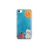 Multitronic iPhone 6 Plus ve iPhone 6s Plus ile Uyumlu, Güneşli Peri ve Melek Kedi Desenli, Şeffaf Telefon Kılıfı