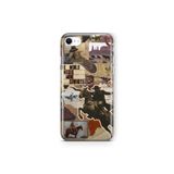 Multitronic iPhone 6 Plus ve iPhone 6s Plus ile Uyumlu Kovboy Western Kolaj Desenli Şeffaf Telefon Kılıfı