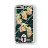 Multitronic iPhone 7 Plus ve 8 Plus ile Uyumlu Baby Yoda Tasarım Baskılı Şeffaf Kılıf