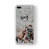 Multitronic iPhone 7 Plus ve 8 Plus ile Uyumlu Demon Slayer 2 Tasarım Baskılı Şeffaf Kılıf