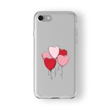 Multitronic iPhone 7 ve 8 ile Uyumlu Kalp Balon Tasarım Baskılı Şeffaf Kılıf