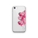 Multitronic iPhone 7 ve 8 Uyumlu Kalpli Balonlar Tasarım Baskılı Şeffaf Kılıf