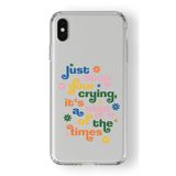 Multitronic Iphone X ve Xs ile Uyumlu Stop Crying Tasarım Baskılı Şeffaf Kılıf