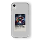 Multitronic Iphone XR ile Uyumlu Demon Slayer Paralorid Poster Tasarım Baskılı Şeffaf Kılıf