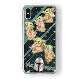 Multitronic iPhone Xs Max ile Uyumlu Baby Yoda Tasarım Baskılı Şeffaf Kılıf