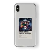 Multitronic Iphone Xs Max ile Uyumlu Demon Slayer Paralorid Poster Tasarım Baskılı Şeffaf Kılıf