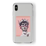 Multitronic iPhone Xs Max Uyumlu Davut Heykeli Kolaj Tasarım Baskılı Şeffaf Kılıf