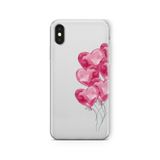 Multitronic iPhone Xs Max Uyumlu Kalpli Balonlar Tasarım Baskılı Şeffaf Kılıf