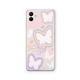 Multitronic Samsung Galaxy A04 ile Uyumlu Butterfly Love Tasarım Baskılı Şeffaf Kılıf