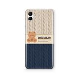 Multitronic Samsung Galaxy A04 ile Uyumlu Cute Bear Tasarım Baskılı Şeffaf Kılıf