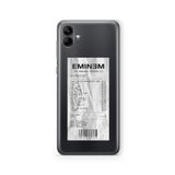 Multitronic Samsung Galaxy A04 ile Uyumlu Eminem Albüm Fişi Tasarım Baskılı Şeffaf Kılıf