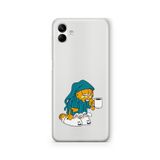 Multitronic Samsung Galaxy A04 ile Uyumlu Garfield Tasarım Baskılı Şeffaf Kılıf