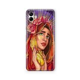 Multitronic Samsung Galaxy A04 ile Uyumlu Golden Heart Tasarım Baskılı Şeffaf Kılıf