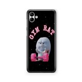 Multitronic Samsung Galaxy A04 ile Uyumlu Gym Rat Tasarım Baskılı Şeffaf Kılıf