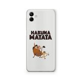 Multitronic Samsung Galaxy A04 ile Uyumlu Hakuna Matata Tasarım Baskılı Şeffaf Kılıf