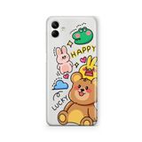 Multitronic Samsung Galaxy A04 ile Uyumlu Happy Animals Tasarım Baskılı Şeffaf Kılıf