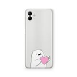 Multitronic Samsung Galaxy A04 ile Uyumlu Ice Bear Tasarım Baskılı Şeffaf Kılıf