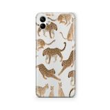 Multitronic Samsung Galaxy A04 ile Uyumlu Leopar Tasarım Baskılı Şeffaf Kılıf