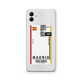 Multitronic Samsung Galaxy A04 ile Uyumlu Madrid Ticket Tasarım Baskılı Şeffaf Kılıf
