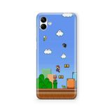 Multitronic Samsung Galaxy A04 ile Uyumlu Mario Tasarım Baskılı Şeffaf Kılıf, laroa040248