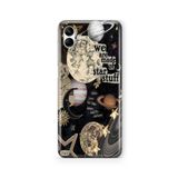 Multitronic Samsung Galaxy A04 ile Uyumlu Moon and Saturn Tasarım Baskılı Şeffaf Kılıf