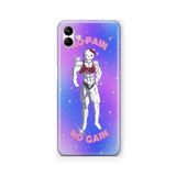 Multitronic Samsung Galaxy A04 ile Uyumlu No Pain No Gain Tasarım Baskılı Şeffaf Kılıf